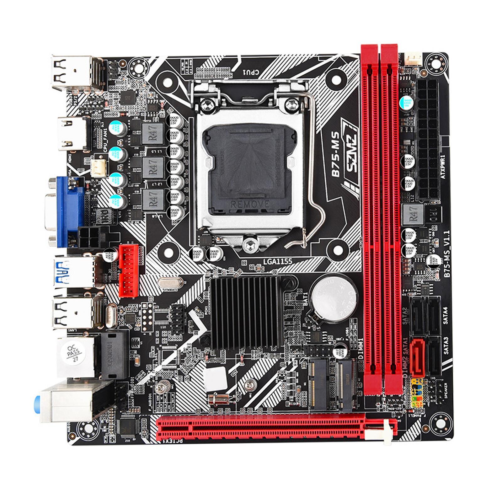 B75 Computer Motherboards Mainboard 3*SATA2.0 2*DDR3 USB3.0 SATA3.0 16GB Support M.2 WiFi M.2 Universal Laptop Motherboard LGA 1155