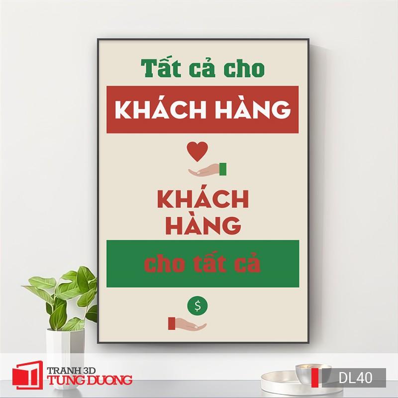 Tranh treo tường động lực văn phòng câu nói slogan truyền cảm hứng, tranh canvas trang trí DL09