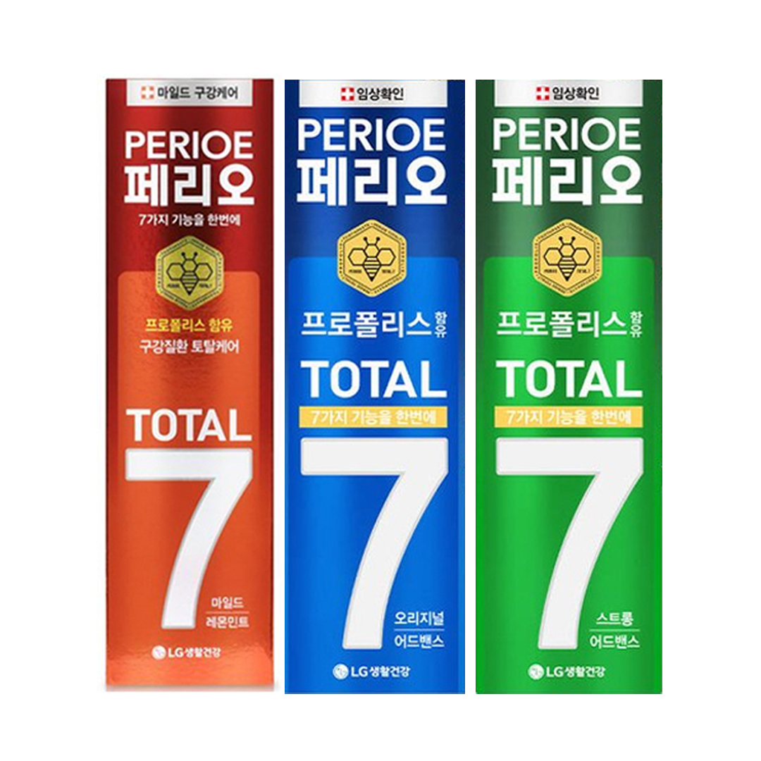 Kem đánh răng bạc hà tinh khiết Perioe Total 7 Intense Hàn Quốc 120g