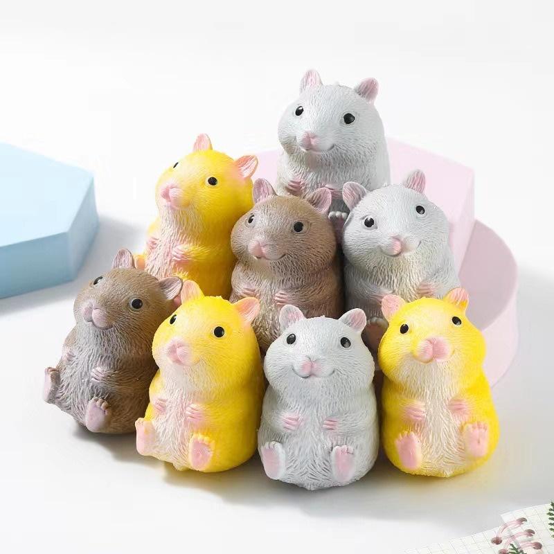 Squishy Mochi hình CHUỘT HAMSTER đồ chơi bóp tay mềm mịn dễ thương chân thực giảm stress co dãn đàn hồi ngộ nghĩnh