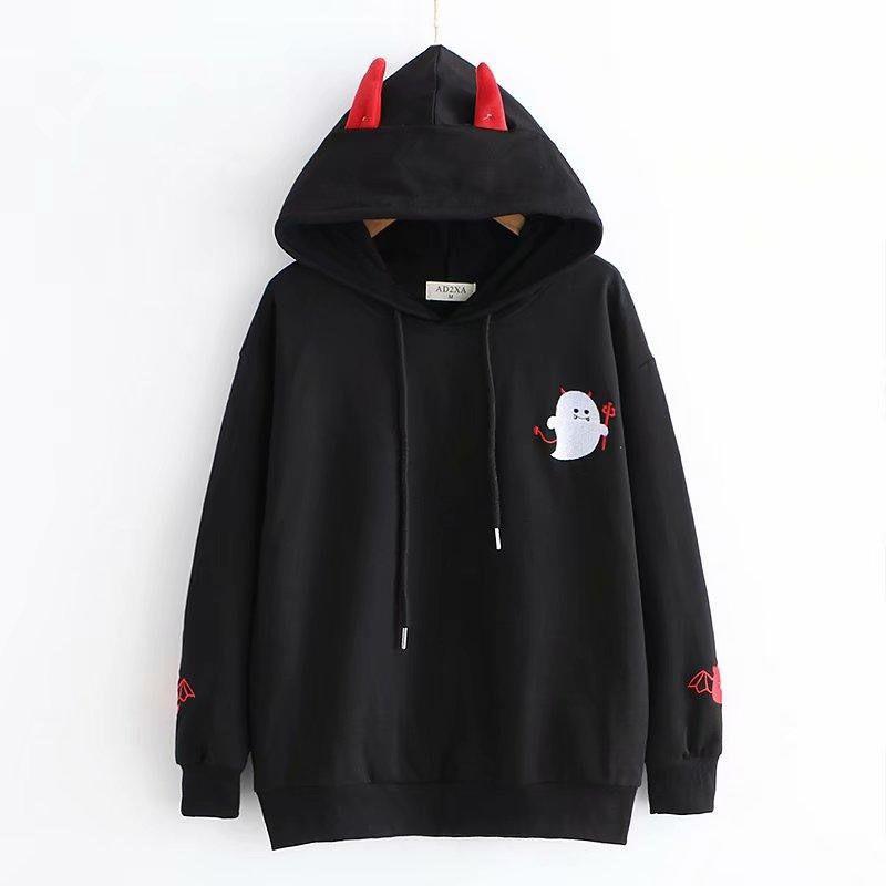 Áo Khoác Nỉ Hoodie Nam, Nữ Unisex Hoodie Form Rộng Dễ Phối Đồ, Phong Cách Hàn Quốc Quỷ Dơi Cute KN19