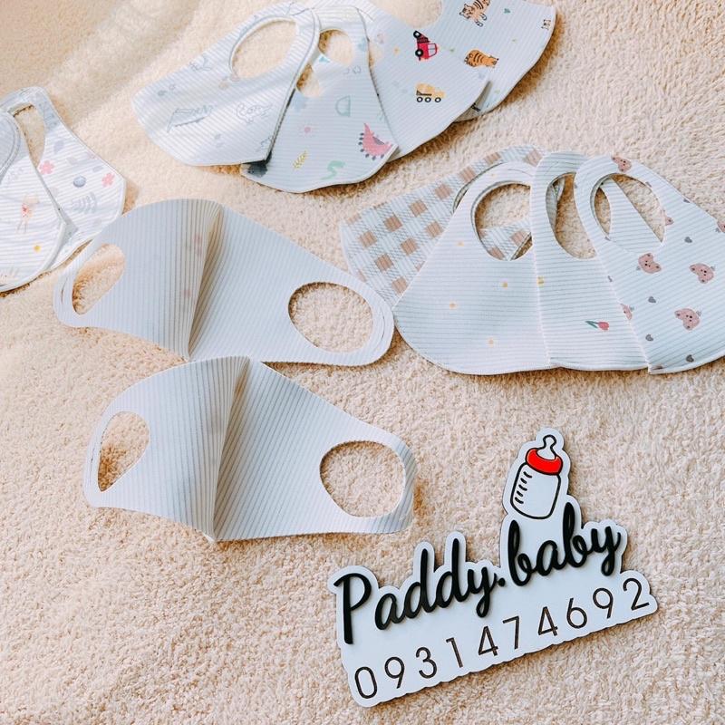 Set 4 khẩu trang vải kháng khuẩn Bebunovo Hàn Quốc cho bé từ 6 tháng - 8 tuổi