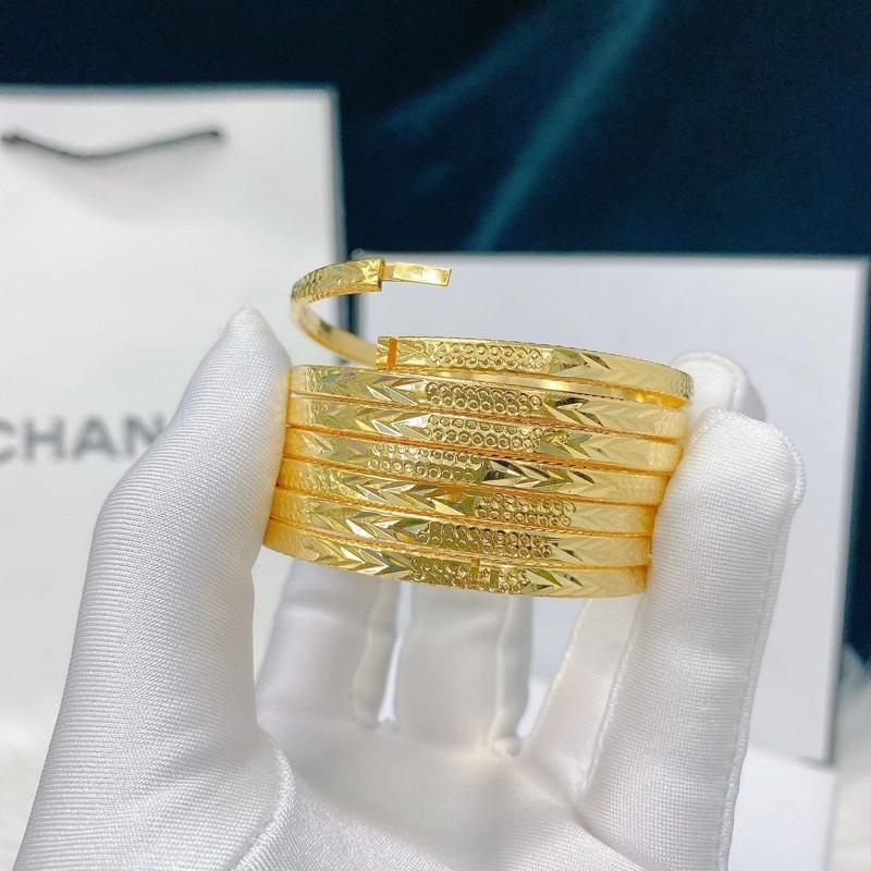 Bộ 7 vòng xi men khoá vàng mạ vàng bền rẻ RCLN