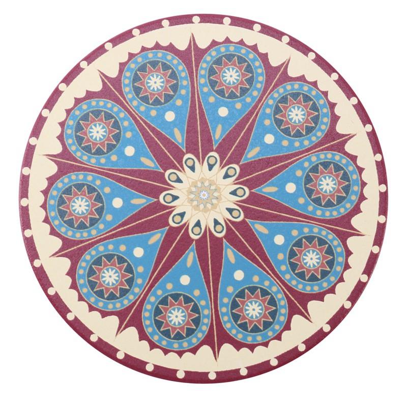 MANDALA Set 8 Đế Lót Ly Bằng Đá Hoa Văn Độc Đáo