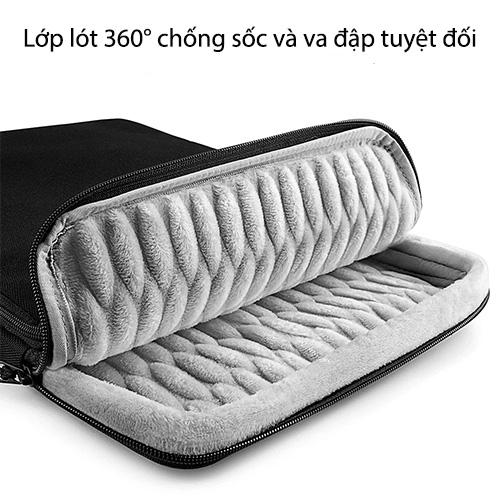 Túi Xách Chống Sốc Tomtoc Cao Cấp Protection Premium Cho Macbook Air/Pro 13″, cho Macbook Pro16” Black chống bụi bẩn và kháng nước - HÀNG CHÍNH HÃNG