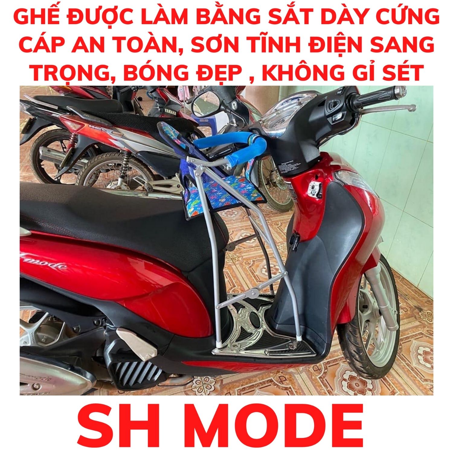 GHẾ NGỒI XE TAY GA CÓ VÒNG BẢO HIỂM AN TOÀN CHO BÉ ĐỦ LOẠI ( ĐƯỢC CHỌN MÀU )