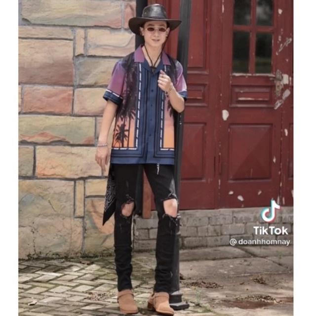 Quần Jeans Nam Streetwear Màu Đen Chất Liệu Cao Cấp Lỗ Rách Lớn Không Phai Màu - TLB Vietnam