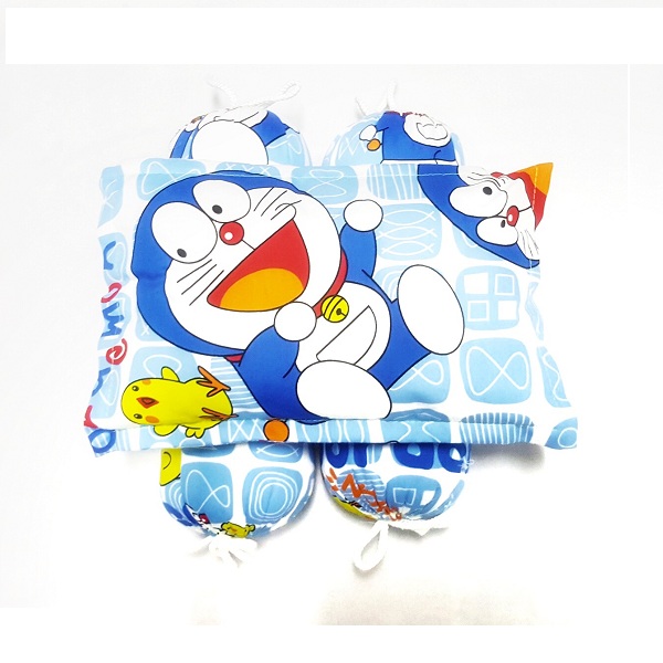 Bộ Gối chặn+Gối nằm Doraemon xanh