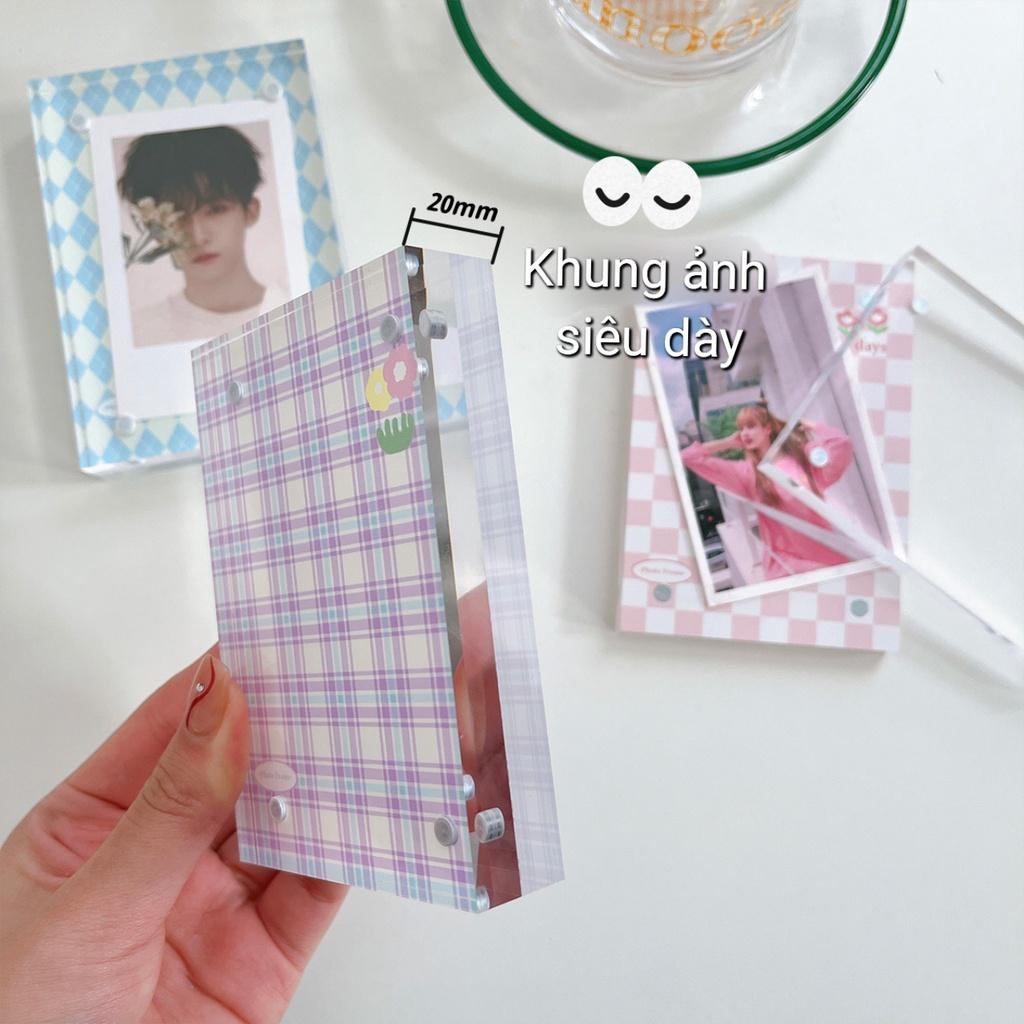 Khung ảnh acrylic SIÊU DÀY trưng bày card, ảnh polaroid...