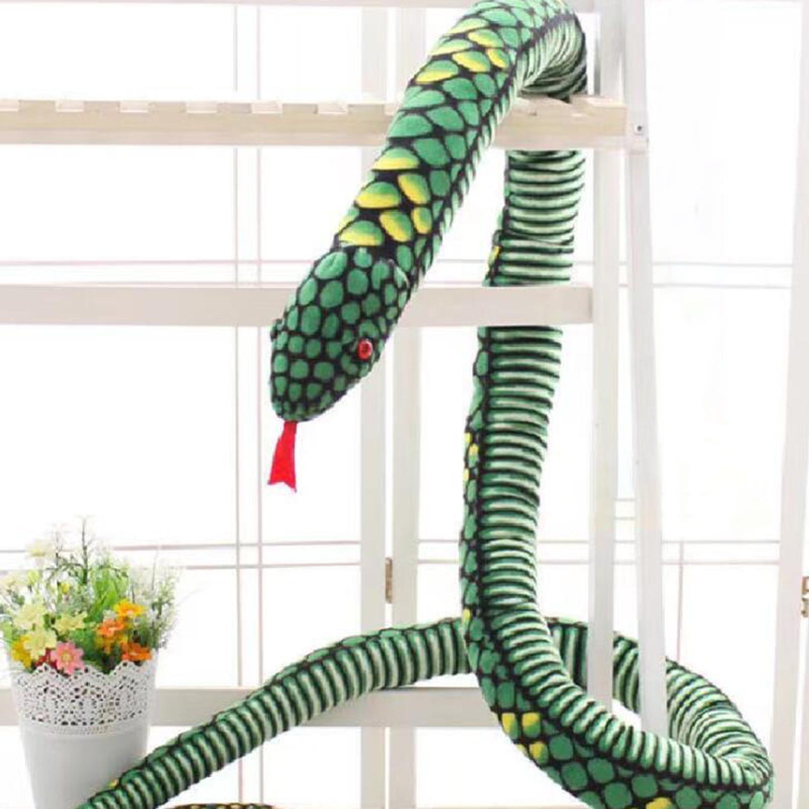 Realistic Snake Animals Toys Animal Plush Toy for Halloween Jokes Prop