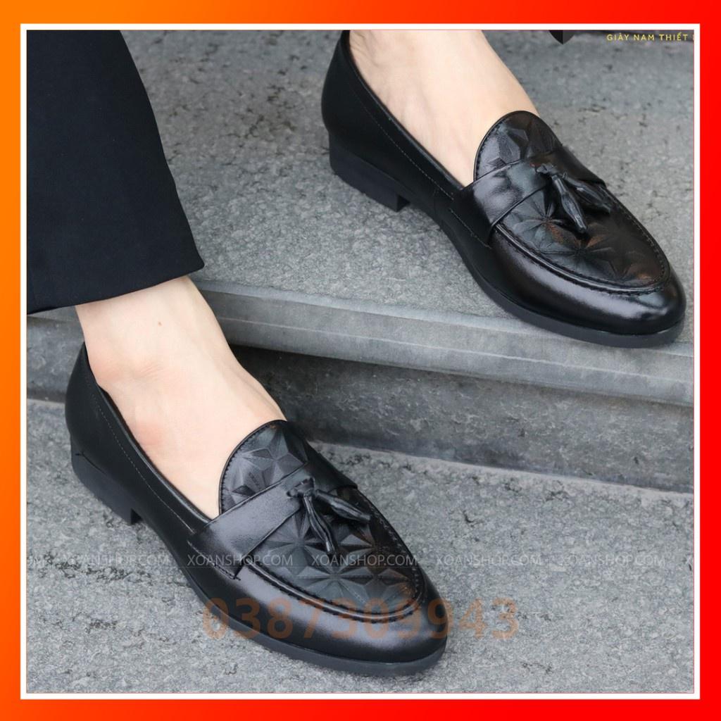 Giày Da Nam Bền Đẹp Gía Rẻ In 3D Thời Trang Có Chuông - Mã G012 chuông