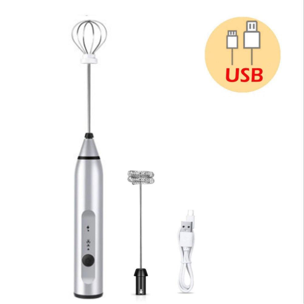 New USB Home Kitchen Tools automatic Eggbeater Manual Self Turning Stainless Steel Whisk Hand Mixer Blender Egg Tools
