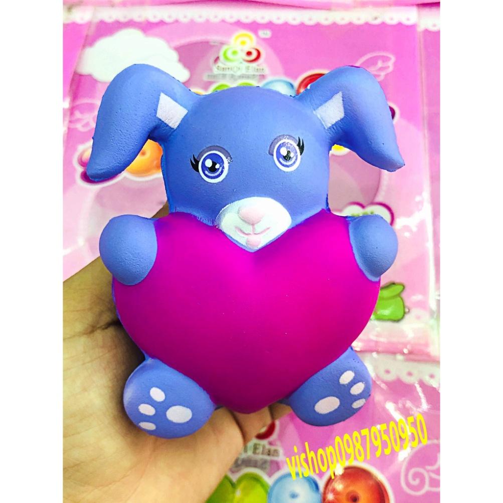 Squishy Lớn JUMBO Hình thỏ ôm trái tim to bự Đồ Chơi Xốp Giảm Stress Hình mềm mịn dễ Thương đàn hồi Cho Bé