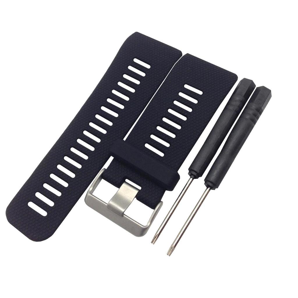 2x Silicone   Strap with Metal Buckle for   Smart Watch