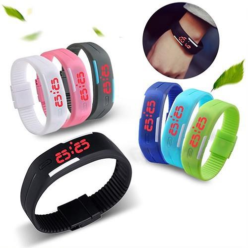 Đồng hồ điện tử Silicon tích hợp LED cho nam/nữ