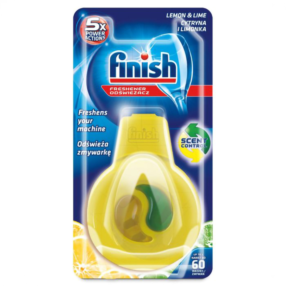 Tinh dầu treo khử mùi máy rửa chén Finish Dishwasher Freshener Lemon &amp; Lime 4ml QT017392 - hương chanh