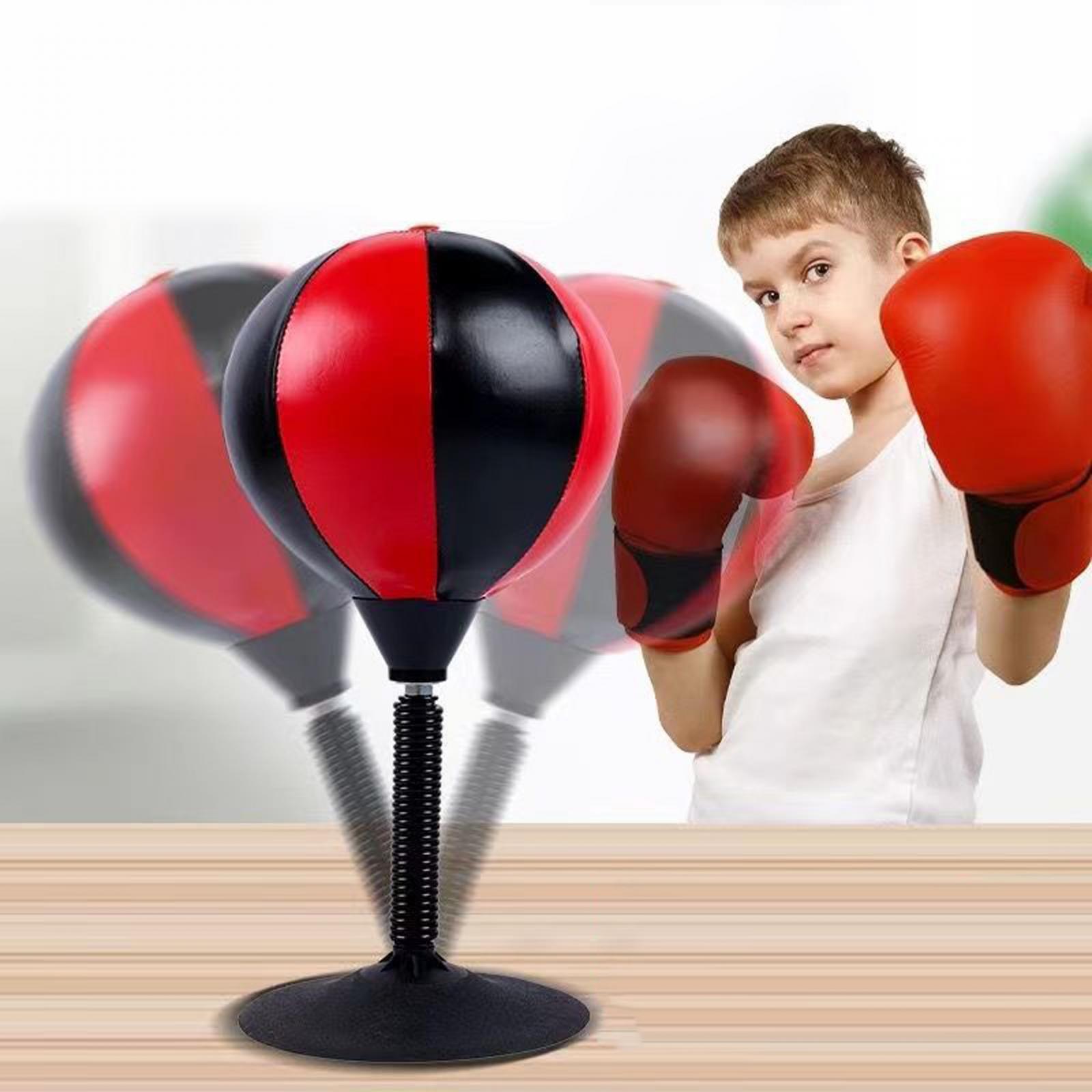 Desktop Punch Bag,Speed Punching Ball with Pump Adult Sport Boxing Training Desktop Punch Free Standing Boxing Suction Base Spring