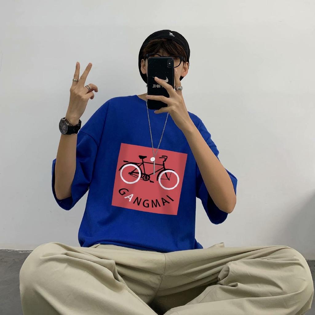 Áo Thun Nam Tay Ngắn In Hình Xe Đạp Cá Tính