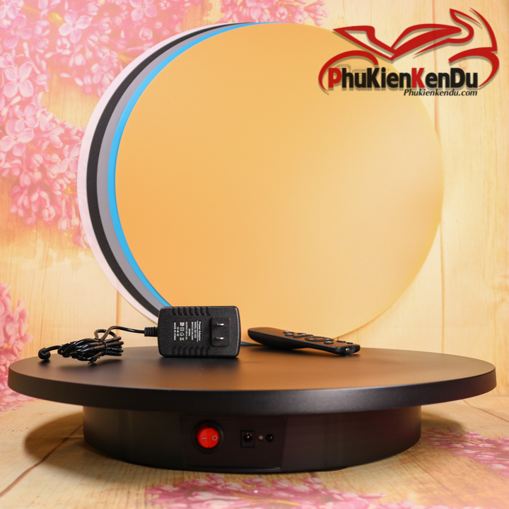 Bàn xoay, đế xoay người mẫu, xoay manocanh, size 42cm, tải 100KG, remote, Sạc