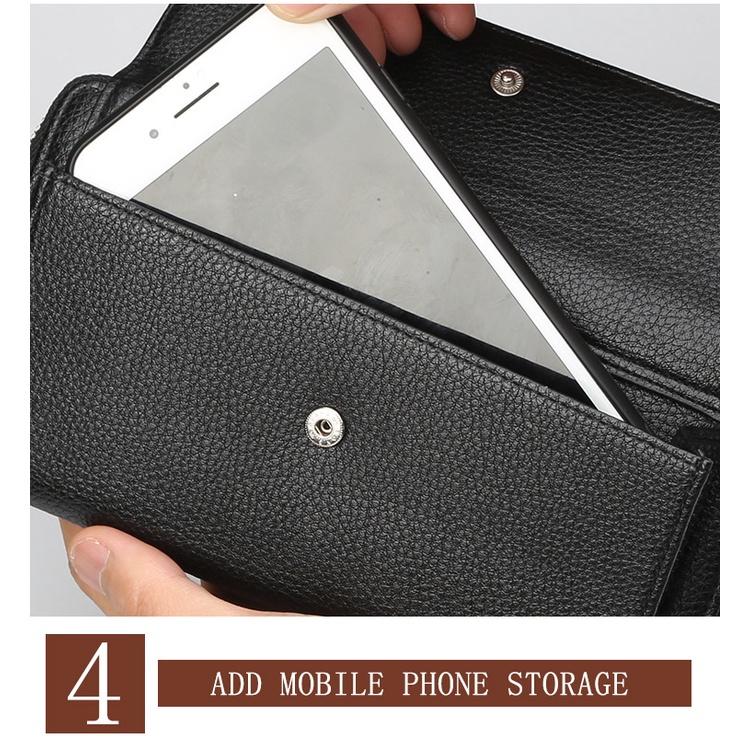 bóp ví nam cầm tay hàng hiệu Baellerry có nhiều ngăn, đựng vừa điện thoại - S5515