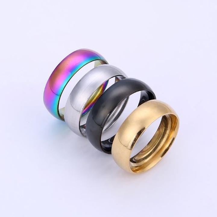 Nhẫn titan nam - Nhẫn nam inox trơn nhiều màu cao cấp thời trang thép không gỉ trangsucpt