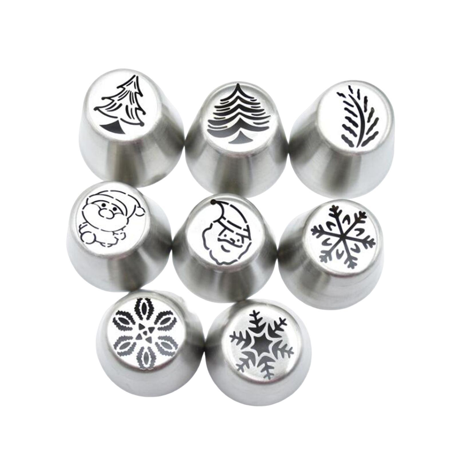 8x Professional Piping Tips Kit Icing Piping Nozzle Tip Set Cake ...