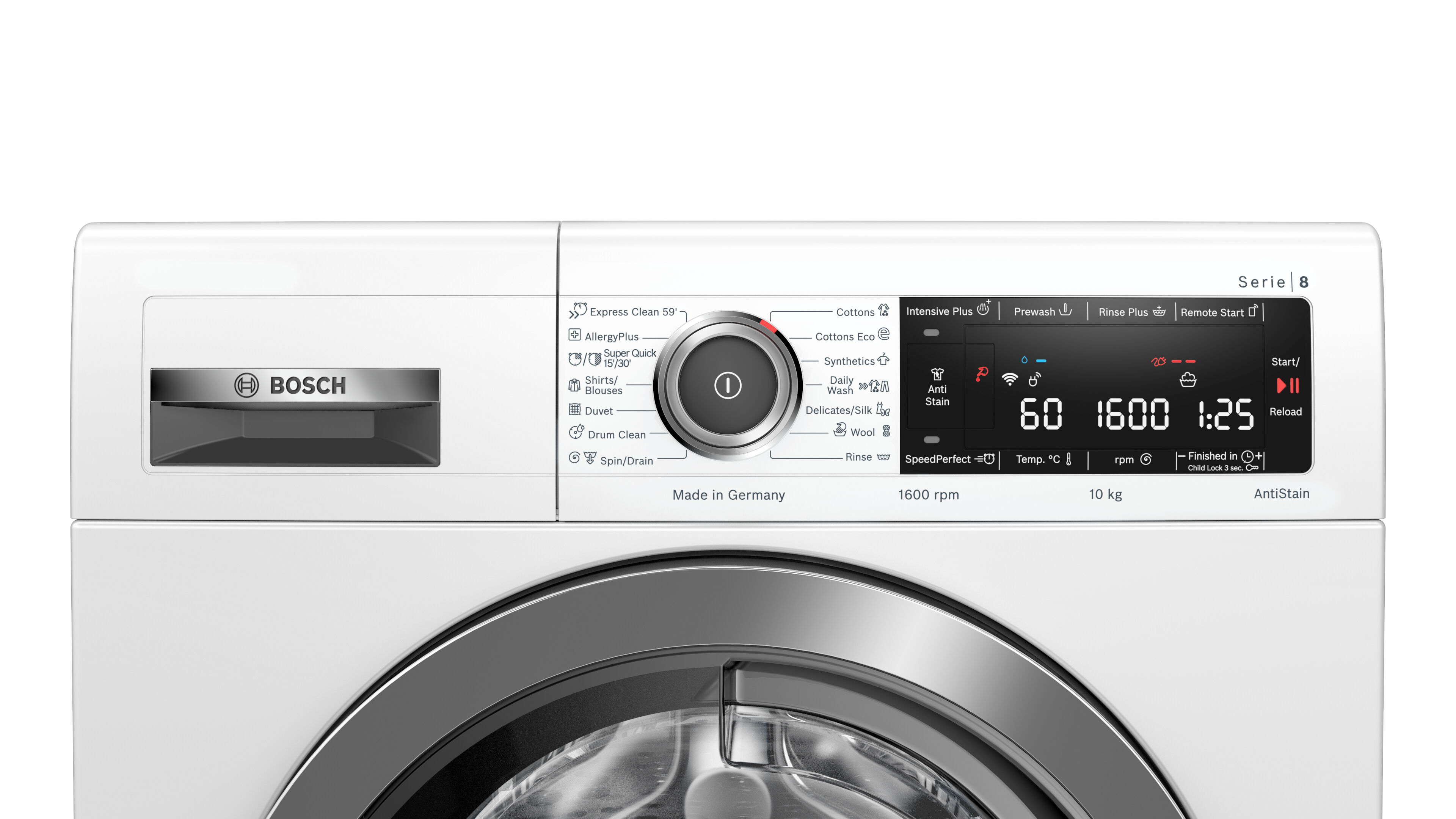 Máy giặt Bosch WAX32M40SG 10kg - Series 8 - Hàng chính hãng
