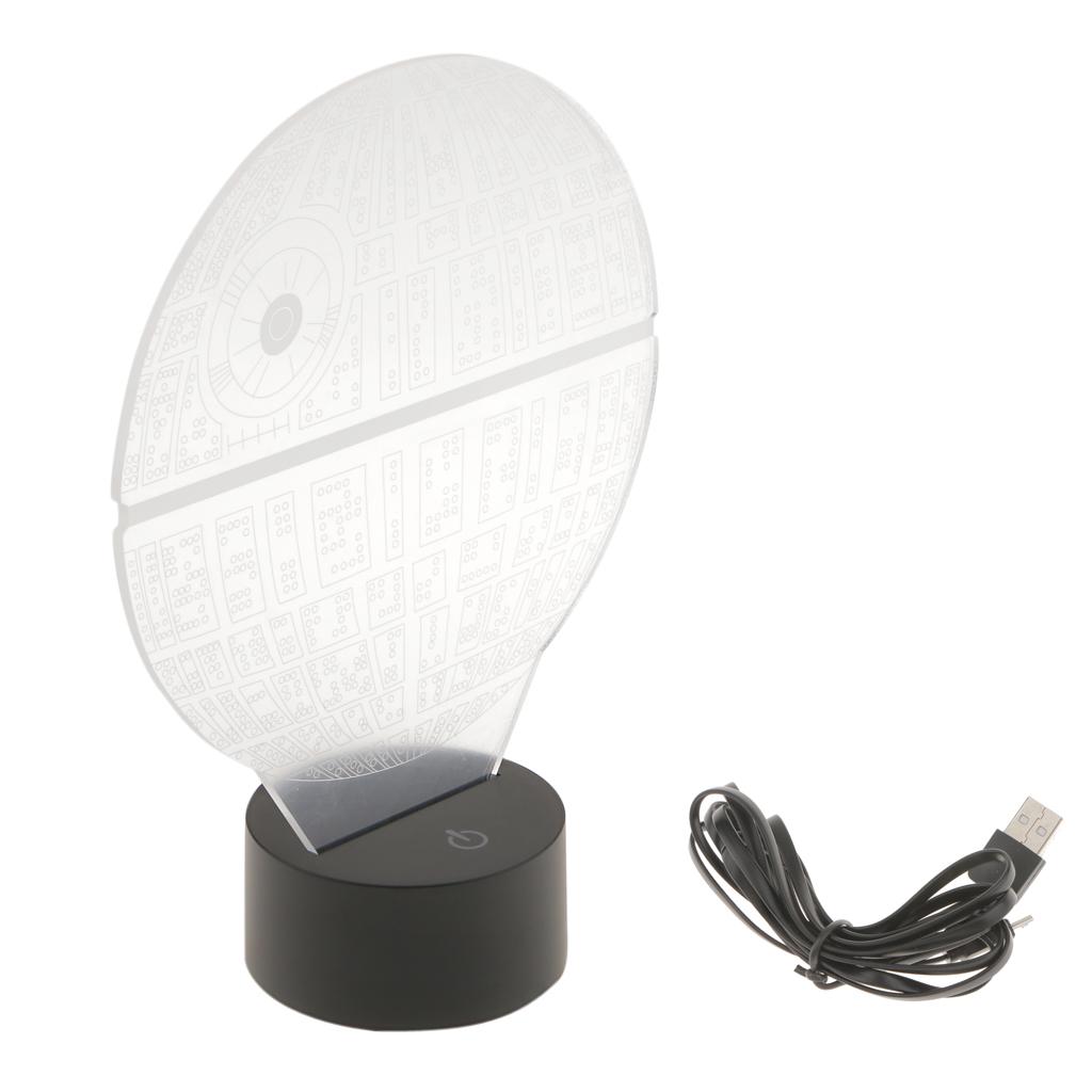 3D Illusion Acrylic Touch Decorating Lamp Light for Star War Multi-color