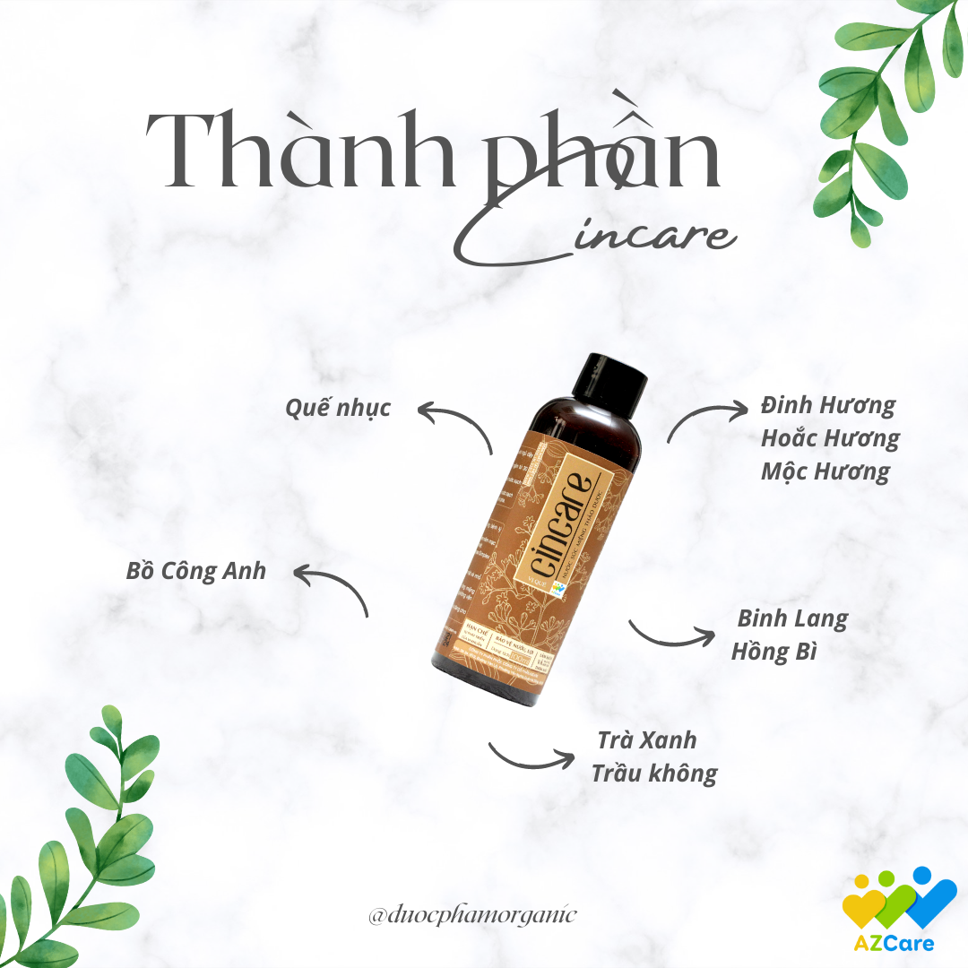 Combo 5 chai 300ml + 3 chai 100ml Nước súc miệng Thảo dược Cincare: Sát khuẩn, thơm miệng, ngừa nhiệt miệng, sâu răng, viêm nướu