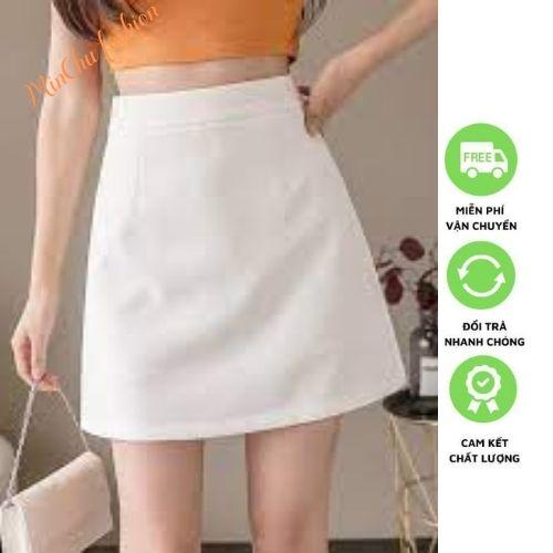 Chân váy nữ _chân váy chữ A lưng cao có túi năng động dễ thương_Minchu