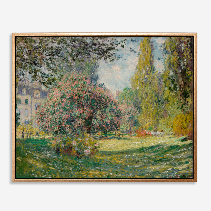 The Parc Monceau (1876) – Tranh in canvas trang trí treo tường danh hoạ nổi tiếng thế giới ( 80×100 cm )