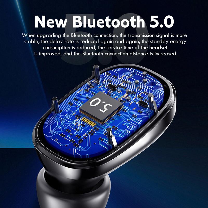 TWS Không Dây Bluetooth Tai Nghe HD Gương Màn Hình Màn Hình Hiển Thị LED Tai Nghe Có 3500MAh Sạc Hộp 9D HIFI Stereo Tai Nghe Nhét Tai Tai Nghe