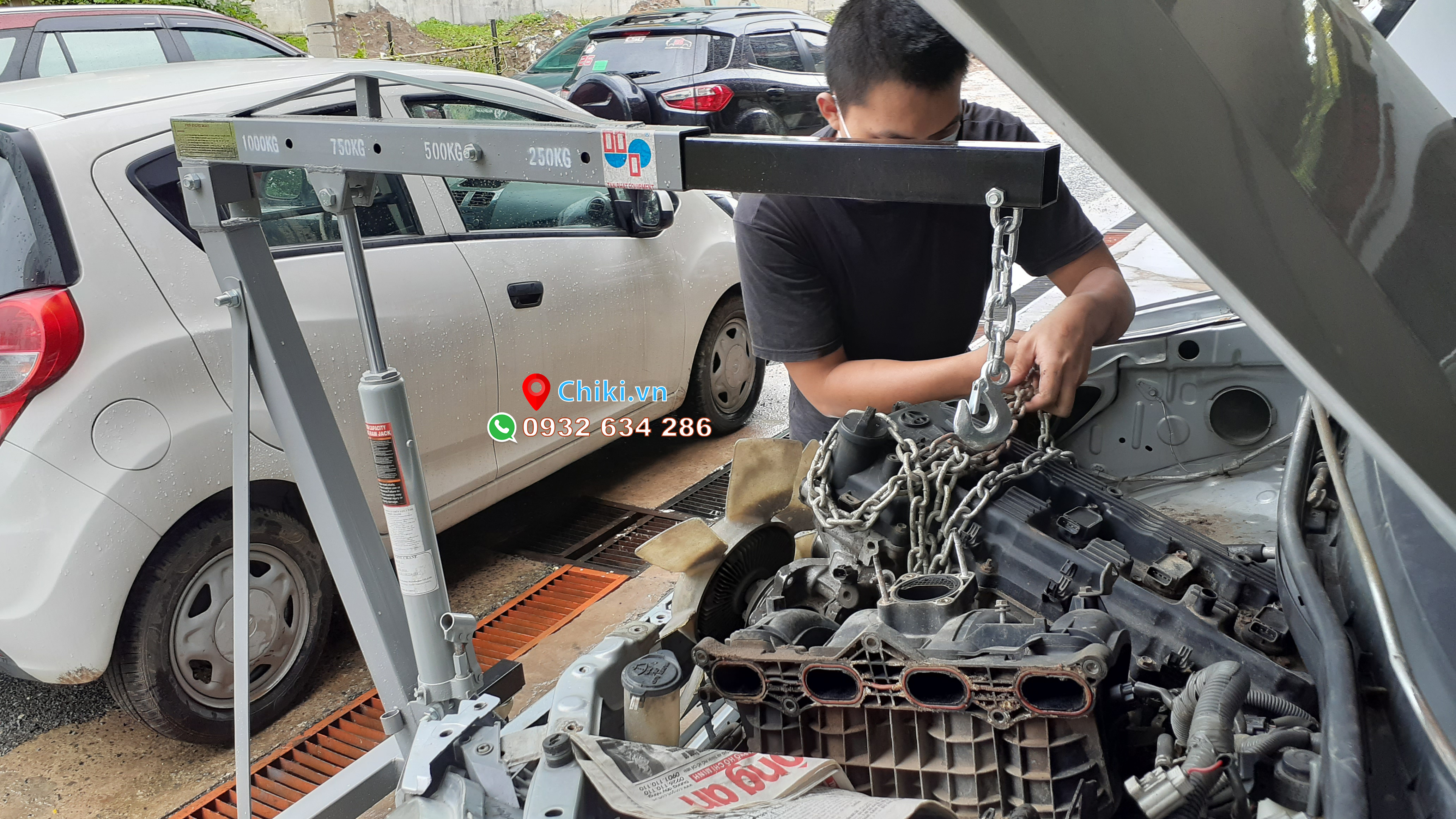 Cẩu máy 2 tấn chuyên dùng cho Garage