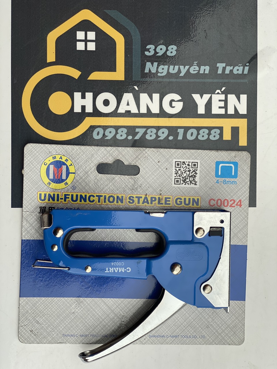 Súng bắn ghim - Kìm bắn đinh ghim cầm tay mẫu mới có tăng lực, đa năng, tiện dụng 4-8mm C-mart C0024, bắn ghim gỗ, bắn ghim da