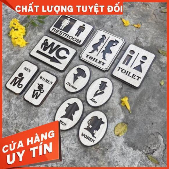 Bảng chỉ dẫn nhà vệ sinh WC nam nữ bằng Gỗ