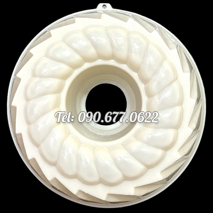 Khuôn làm bánh, rau câu hình vương miện xoắn có lõi giữa – Loại 20 cm – Mã số 1931
