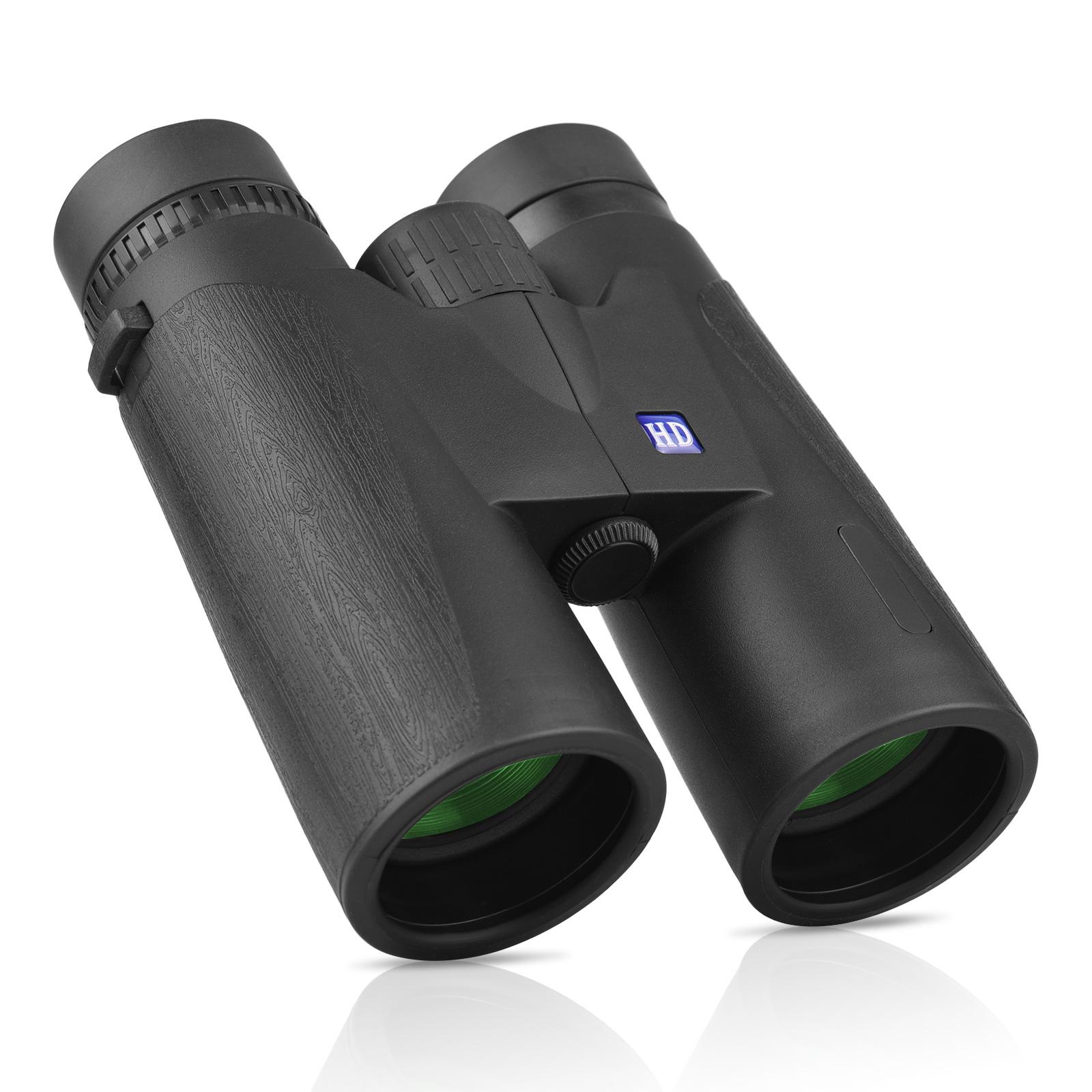 12X42 HD Binoculars Telescope Waterproof with Carry Bag Phone Clip Cleaning Cloth for Concert Sports Bird Animal Viewing