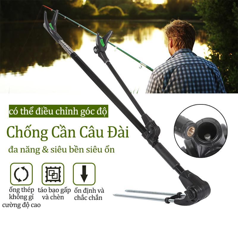 Chống cần câu đài câu đơn cao cấp,chống cần câu tay-giá đỡ cần câu đài-inox siêu bền