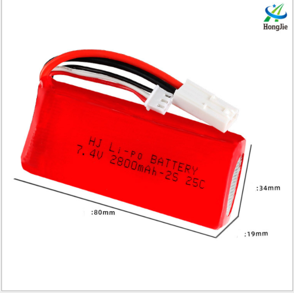 Pin 7.4v 2800mah EL2P Pin sạc đồ chơi điều khiển có mạch bảo vệ xả 25c