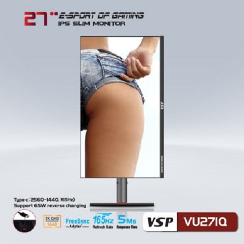 Màn hình VSP VU271Q 27 inch IPS 2K 165Hz USB-C -- Hàng Chính Hãng