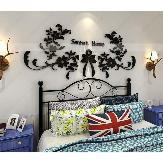 Tranh dán tường mica 3d decor khổ lớn gia đình ngọt ngào ấm áp trang trí phòng khách, phòng ngủ, phòng cưới