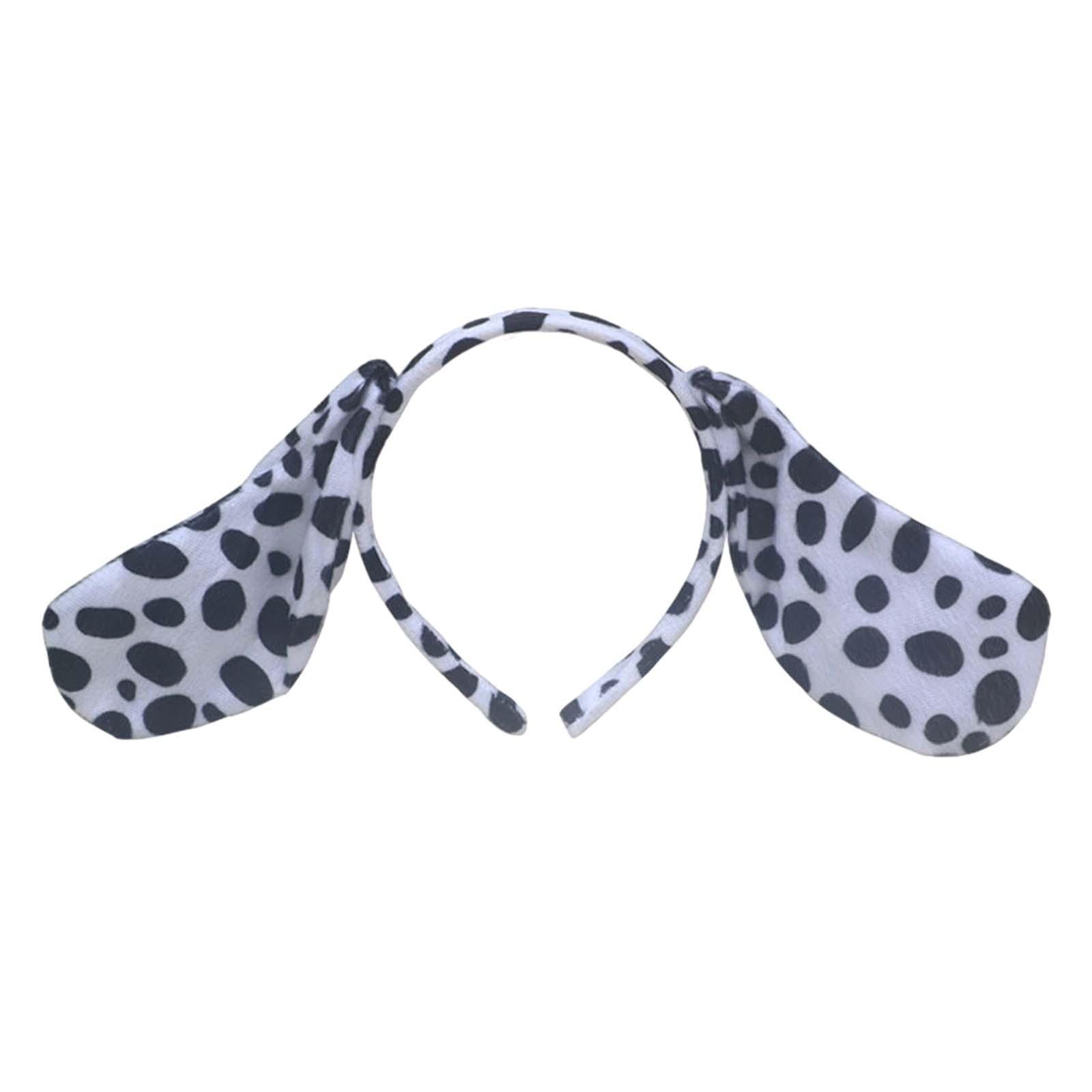 Puppy Dog Ears and Long Tail Set Ears Hair Clip Plush Faux Gifts Puppy Dog Hair Hoop Headdress for Fancy Party Children Women