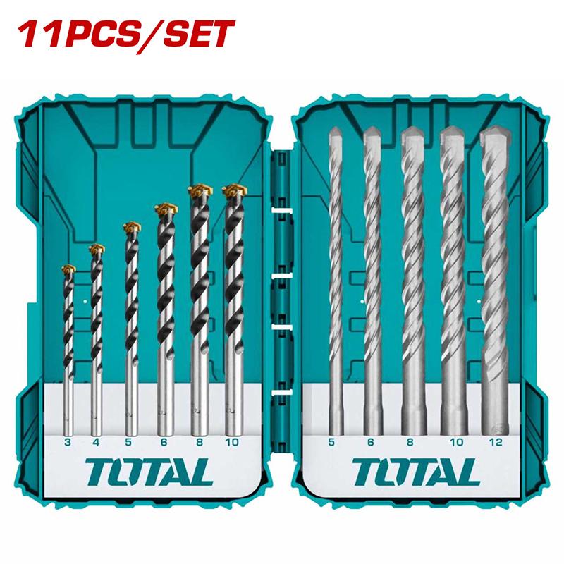 BỘ 11 MŨI KHOAN BÚA VÀ KHOAN BÊ TÔNG TOTAL TACSDL31101 - HÀNG CHÍNH HÃNG