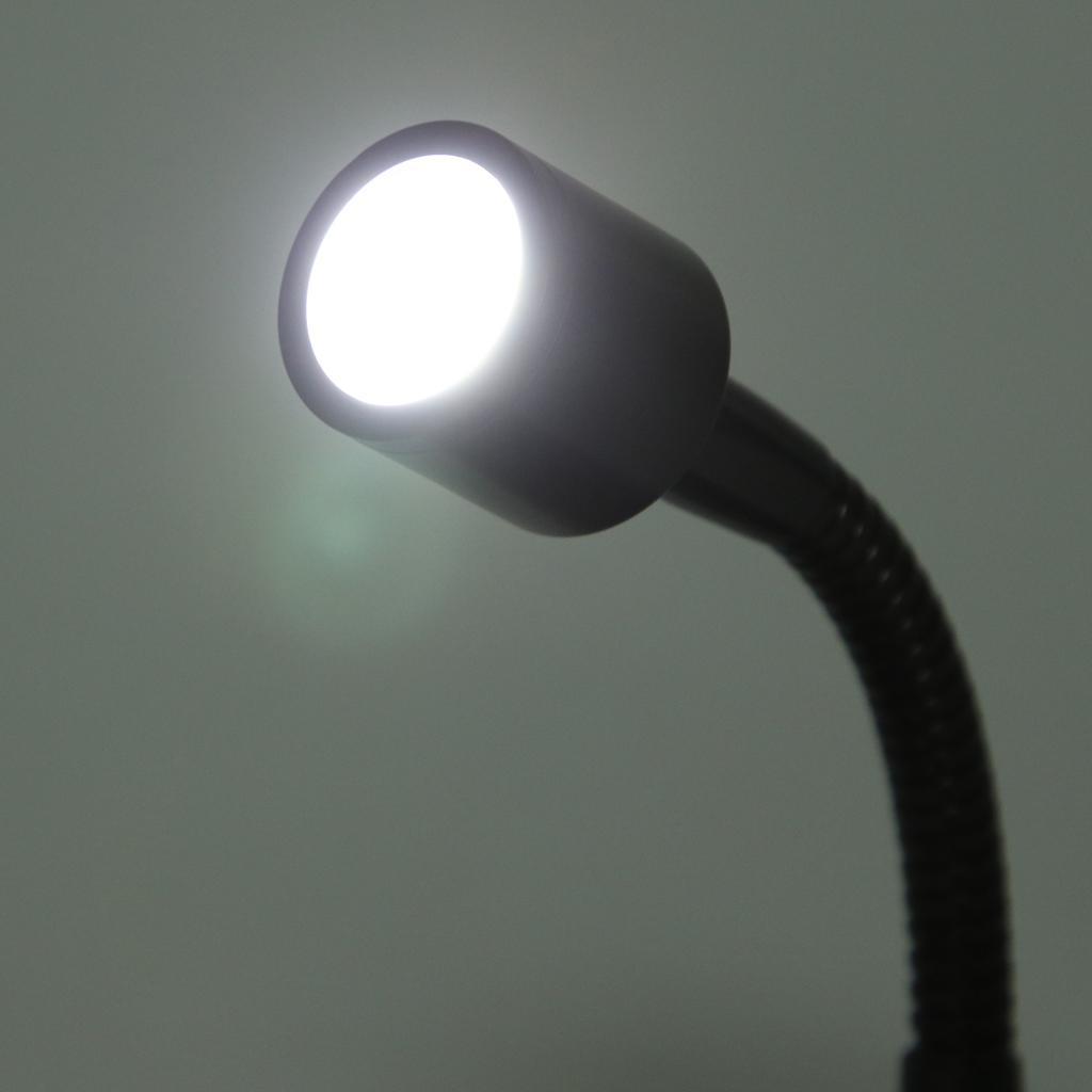 2pcs 1W 12V LED Flexible Gooseneck Reading Light with Switch - /Marine/RV
