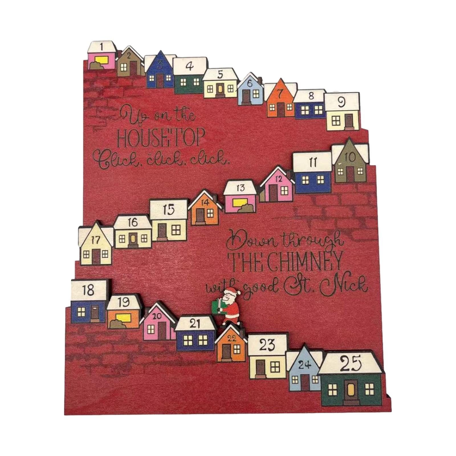 Advent Calendar Ornament Reusable Christmas Wooden Advent Calendar