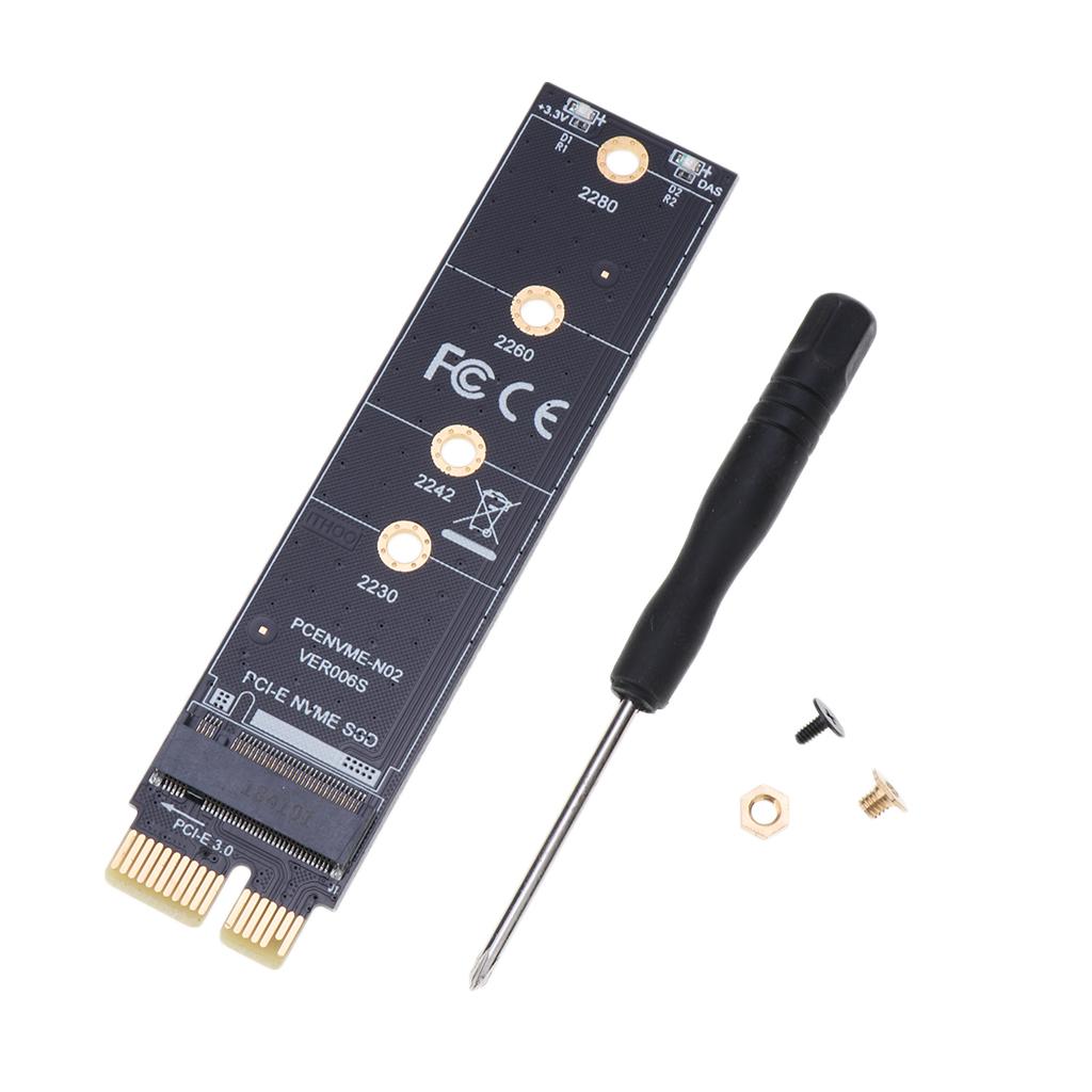 M.2 NVME SSD 2280 2260 2242 2230 to PCI-e X1 Host Controller Expansion Card Adapter