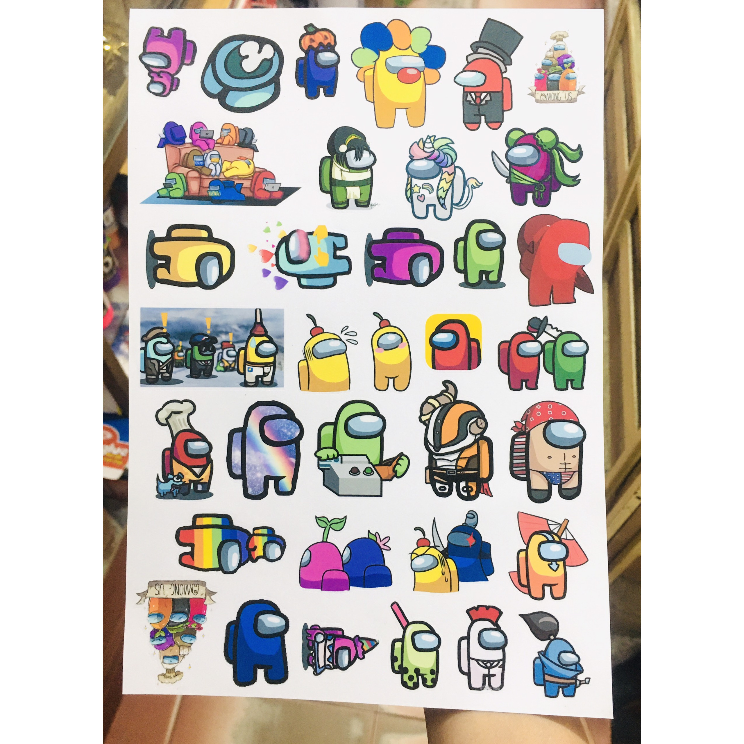 Lịch sử giá Sticker Among Us set 95 ảnh decal hình dán ép lụa cập ...