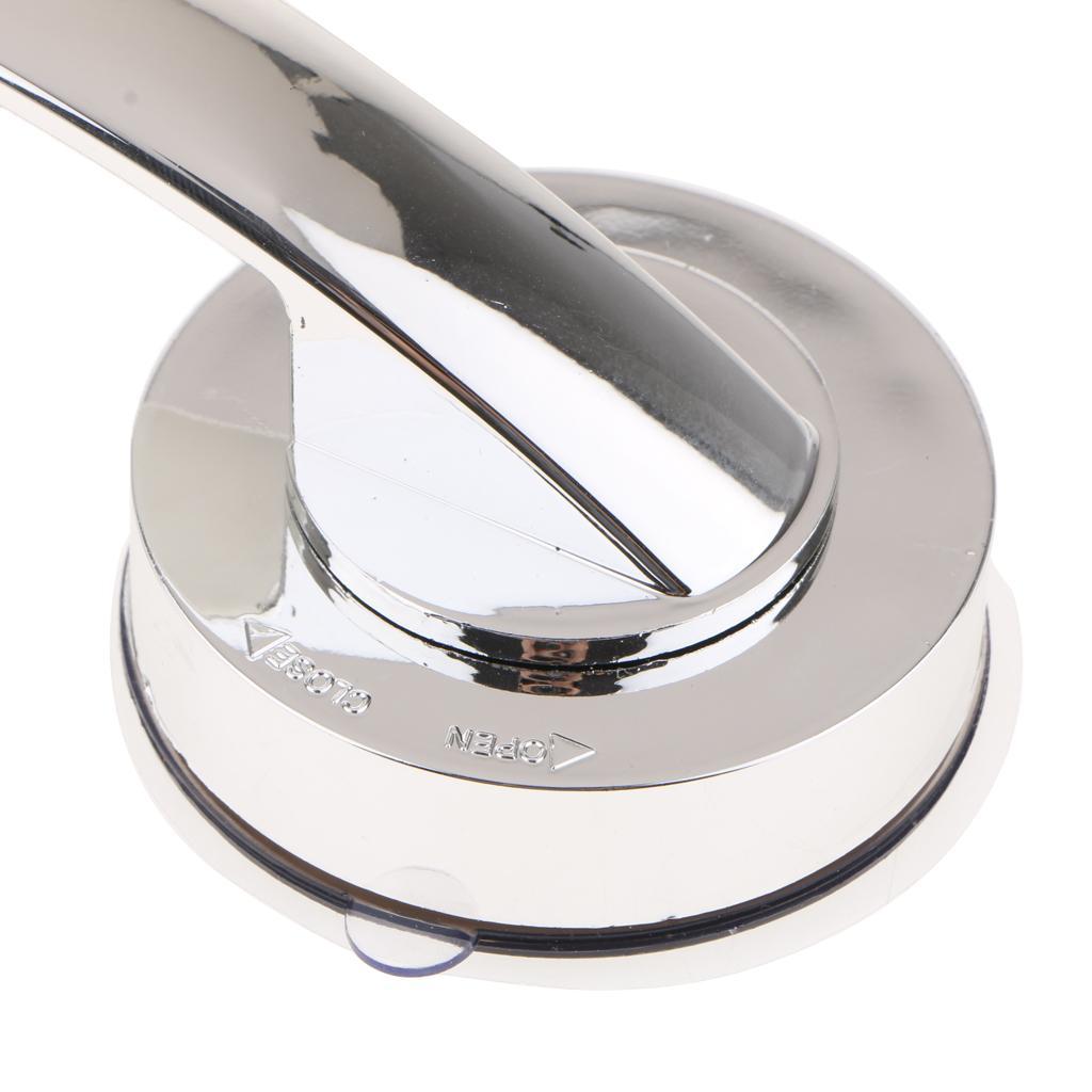 2xStrong Suction Cup Cabinet Handle Glass Door Pull Window Knob Decor Silver L