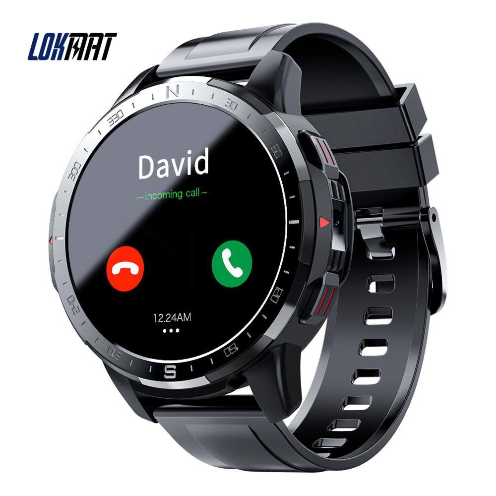 LOKMAT APPLLP 7 Đồng hồ thông minh 1,6 inch Mạng 4G Android 9.1 WiFi GPS GPS Tốc độ thể thao thể thao nhịp tim cho Android iOS