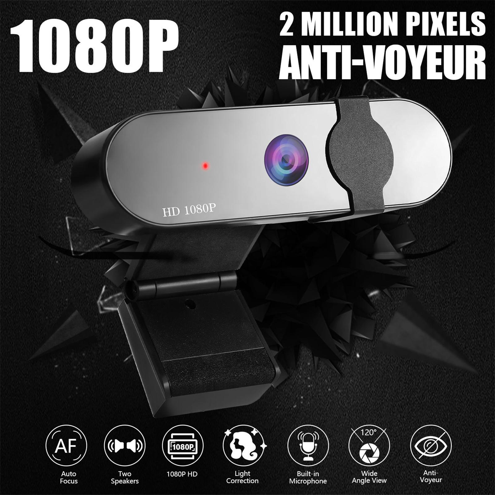 Web Camera with Microphone USB 2.0 120-degree Wide Angle for PC Video Calling Recording Live Streaming Conferencing